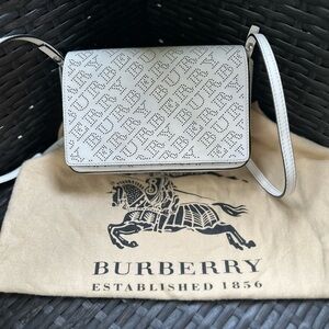 Authentic Burberry White Crossbody Bag
